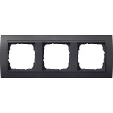 Gira Abdeckrahmen drei fach mit Zwischenrahmen, Abdeckung anthrazit, Retail