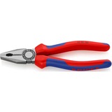 KNIPEX Kombizange 03 02 180 blau, gezahnte Greifflächen, Schneide mit Facette