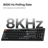 Keychron V6 Ultra 8K, Gaming-Tastatur schwarz, DE-Layout, Keychron Silk POM Red, Hot-Swap, RGB