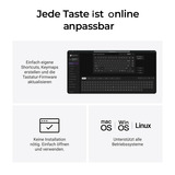 Keychron V6 Ultra 8K, Gaming-Tastatur schwarz, DE-Layout, Keychron Silk POM Red, Hot-Swap, RGB