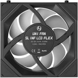 Lian Li UNI FAN SL-INF LCD FLEX 120 Wireless, Gehäuselüfter schwarz, 120 mm