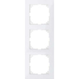 Merten Rahmen dreifach für Senkrecht- und Waagerechtmontage aus Thermoplast, glänzend weiß (glänzend), Retail