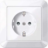 Merten Schutzkontaktsteckdose mit voller Abdeckplatte Retail