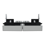 Merten Wippe zweiteilig für Serien-, Doppelwechselschalter- und Doppeltaster-Einsatz aluminium, Retail