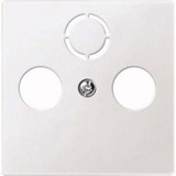 Merten Zentralplatte für Antennendose, Typ 297519, Unterputz, Kunststoff, matt, Schutzart IP20 weiß (matt), Retail