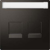Merten Zentralplatte zweifach für Modular Jack anthrazit, Retail
