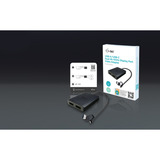 i-tec Video Adapter USB-A/USB-C > Dual DisplayPort 4K / 60Hz schwarz, 27cm Kabel mit USB-A Adapter