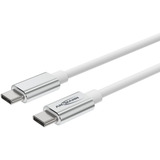 Ansmann USB Typ-C zu Typ-C Daten und Ladekabel weiß, 1,2 Meter, Laden mit bis zu 60 Watt