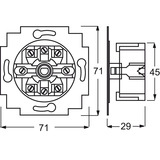 Busch-Jaeger Jalousieschalter Einsatz 2713 U weiß, Retail