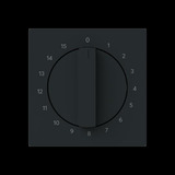 Busch-Jaeger Zentralscheibe mit Aufdruck, Rahmen schwarz, Retail