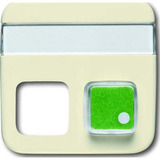 Busch-Jaeger Zentralscheibe zwei-fach mit Betätigungsknopf, Abdeckung weiß, Retail