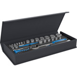 GEDORE Steckschlüssel-Satz 1/4"+1/2", 52-teilig mit Umschaltknarren
