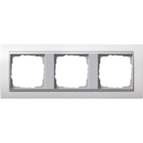 Gira Abdeckrahmen 3-fach mit Rahmen, Abdeckung weiß (matt), Retail