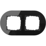 Gira Abdeckrahmen zweifach, Abdeckung schwarz, Retail