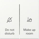 Gira Wippschalter mit Wippe für Anzeige Hotelzimmerstatus mit Sperre gegen doppelseitiges Einschalten weiß, Retail