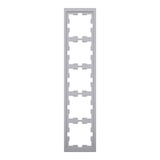 Merten Rahmen fünffach Edelstahl D-Life Typ MEG4050-6536, lackierter Thermoplast, glänzend edelstahl, Retail