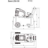 Metabo Basic 250-50, Kompressor dunkelgrün/schwarz, 1.500 Watt