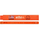 Wiha Elektriker-Gliedermaßstab Longlife, 2 Meter, Messlatte orange