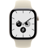 Apple Watch Series 12, Smartwatch weiß, Keramik, 42 mm, Sportarmband Sand M/L, Cellular