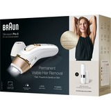 Braun Silk-expert Pro 5 IPL PL5159, Haarentferner weiß/gold, inkl. Tasche + Face Mini-Gesichtshaarentferner + Venus Extra Smooth
