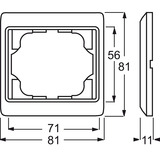 Busch-Jaeger Rahmen einsfach platin, Retail