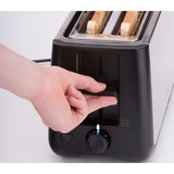 Cloer King-Size-Toaster 3569 edelstahl/schwarz, 1.000 Watt, für 2 XXL-Toastscheiben