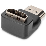 Digitus HDMI-A Stecker > HDMI-A Buchse 4K, Adapter schwarz, 90° abgewinkelt