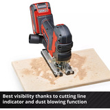 EINHELL Professional Akku-Stichsäge TP-JST 18/135 Li BL - Solo, 18Volt rot/schwarz, ohne Akku und Ladegerät
