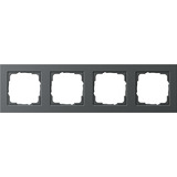 Gira Abdeckrahmen vierfach E2 System 55 Typ 021423 Kunststoff Thermoplast IP20 anthrazit, Retail