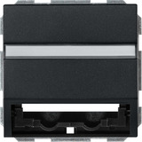 Gira Datenhaube mit Tragring und Beschriftungsfeld für Einschübe Kommunikationstechnik, Abdeckung schwarz, Retail