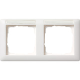 Gira Rahmen 2fach mit Schriftfeld weiß (matt), Retail