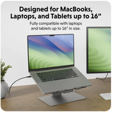  HyperSpace Flex ergonomisch verstellbarer Notebook-Ständer, Halterung grau