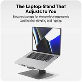  HyperSpace Flex ergonomisch verstellbarer Notebook-Ständer, Halterung grau