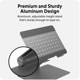  HyperSpace Flex ergonomisch verstellbarer Notebook-Ständer, Halterung grau