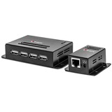 Lindy 50m 4 Port USB 2.0 Cat.6 Extender, USB-Extender schwarz, USB 2.0 Cat.6