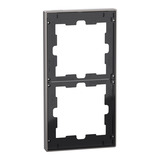 Merten Rahmen für zwei Einheiten, Metall, glänzend, mit Klemm- und Schraubbefestigung, IP20 nickel, Retail