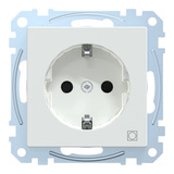 Merten Schutzkontaktsteckdose mit erhöhtem Berührungsschutz weiß, Retail