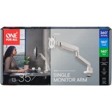 ONE FOR ALL Solid Universal-Monitorarm DM 4120, Monitorhalterung weiß, für 33 - 89cm (13" - 35") Monitore
