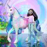 Spin Master Unicorn Academy - Layla und Einhorn Glacier, Spielfigur mit echter Mähne und Schweif sowie Bürste