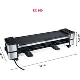 Steba Guss-Raclette RC 140 schwarz/edelstahl, 600 Watt, wendbare Grillplatte