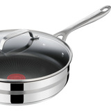 Tefal Schmorpfanne by Jamie Oliver Cook Smart  edelstahl, Ø 25cm, mit Glas-Deckel