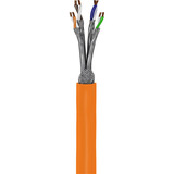 goobay Netzwerkkabel Cat.7a S/FTP (PiMF) Dca orange, 50 Meter, doppelt geschirmt