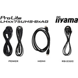 iiyama LH4375UHS-B2AG, Public Display schwarz (matt), UltraHD/4K, IPS, Lautsprecher, Daisy Chain