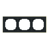 Busch-Jaeger Rahmen drei fach mit Dekorring gold, Retail