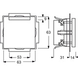 Busch-Jaeger Schutzkontakt Steckdosen Einsatz weiß, Retail