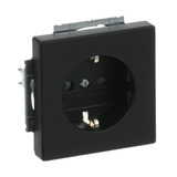 Busch-Jaeger Schutzkontakt Steckdosen-Einsatz, Typ 2300 EUCB-885, Unterputz, 16 Ampere, 250 Volt schwarz (matt), Retail