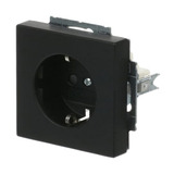 Busch-Jaeger Schutzkontakt Steckdosen-Einsatz, Typ 2300 EUCB-885, Unterputz, 16 Ampere, 250 Volt schwarz (matt), Retail