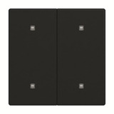 Busch-Jaeger Wippe zwei fach Elektroniktaster schwarz, Retail