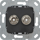 Gira BNC zweifach Crimpanschluss, Steckdose Retail