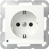 Gira Schutzkontaktsteckdose Typ F 16 Ampere 250 Volt mit LED-Orientierungsleuchte weiß (matt), Retail